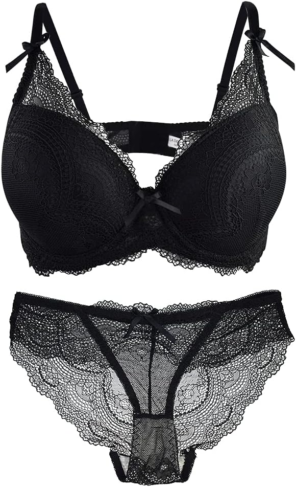 Luxe Black Lace Bra & Panty Set